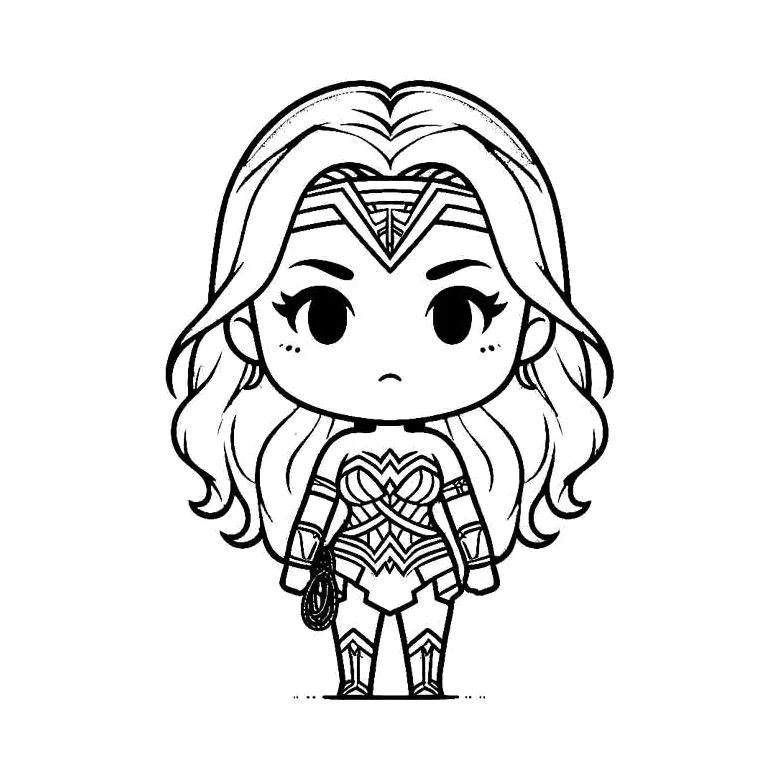 Desenho da Mulher-Maravilha para colorir