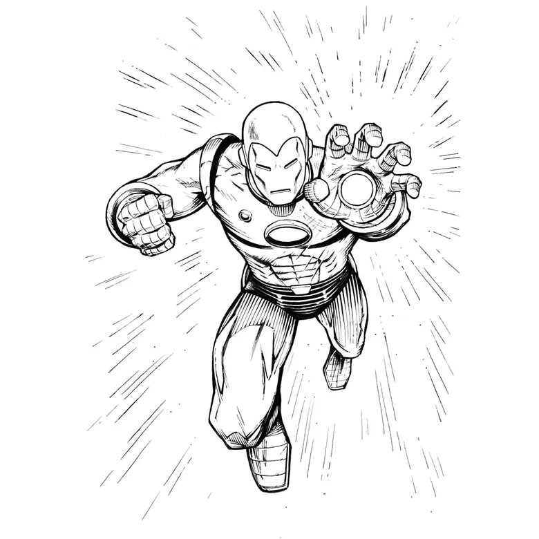 Desenho do Homem de Ferro para colorir