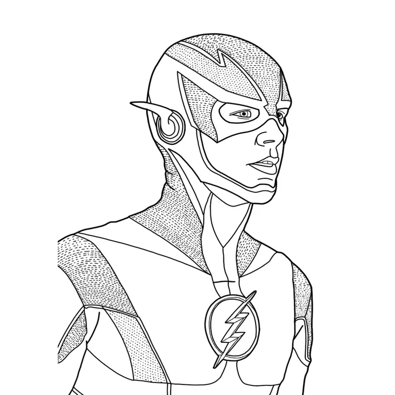 Desenho do Flash para colorir