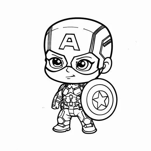 Desenho do Capitão América para colorir