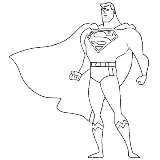 Desenho do Superman para colorir