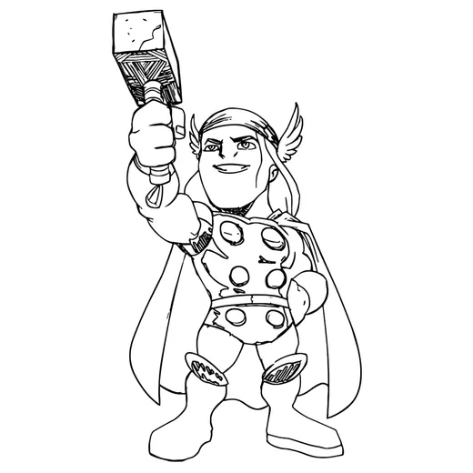 Desenho do Thor para colorir